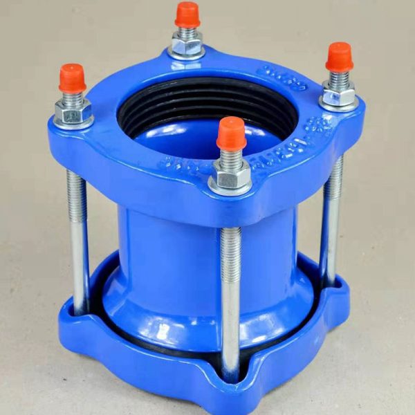 Blue ductile iron universal coupling with tie-rods