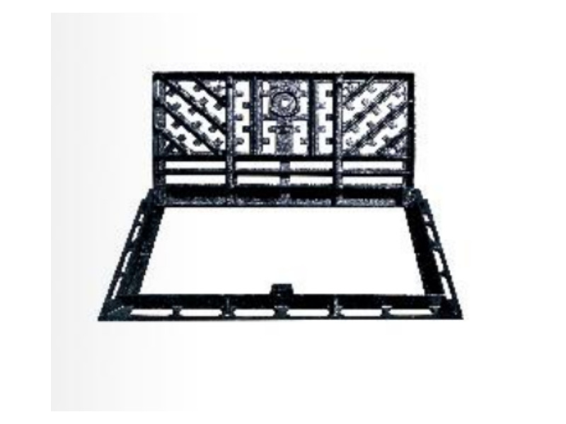 Black ductile iron set grating with frame for road drainage